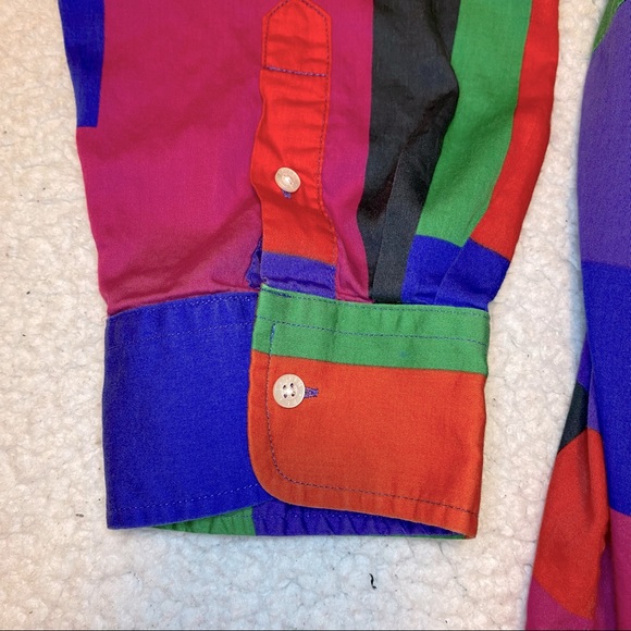 90s Ralph Lauren Multi Colour Button Down - Picture 4 of 5